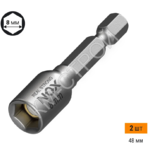 Ключ-насадка магнитная NUT SETTER (2 шт; 8x48 мм; карта) NOX - Крепеж и строительное оборудование