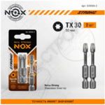 Бита торсионная STRONG (2 шт; TX30х50 мм; карта; E6.3) NOX  - Крепеж и строительное оборудование