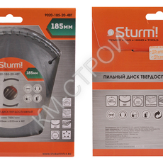 Пильный диск, размер 185x20x48 зубьев С ПЕРЕХОД. КОЛЬЦОМ НА 16мм Sturm! - Крепеж и строительное оборудование