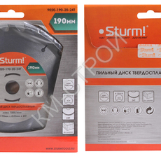 Пильный диск, размер 190x20/16x24 зуба, твердосплавные напайки Sturm! - Крепеж и строительное оборудование