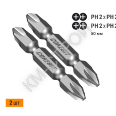 Набор бит двухсторонних (2 шт; Ph2xPh2х50 мм; карта) NOX - Крепеж и строительное оборудование