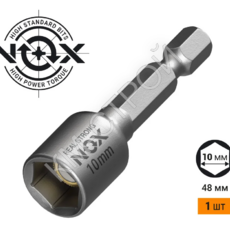 Ключ-насадка магнитная NUT SETTER (10x48 мм; карта) NOX - Крепеж и строительное оборудование