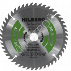 Диск пильный Industrial Дерево (160x20 мм; 48Т) Hilberg HW161 - Крепеж и строительное оборудование