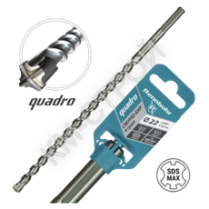 Бур по бетону RENNBOHR Quadro SDS-Max 4 грани 22x540/415 мм 722254 - Крепеж и строительное оборудование