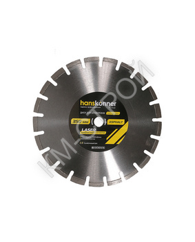 Алмазный диск 350x25,4 LASER ASPHALT, для бензорезов, Hanskonner - Крепеж и строительное оборудование
