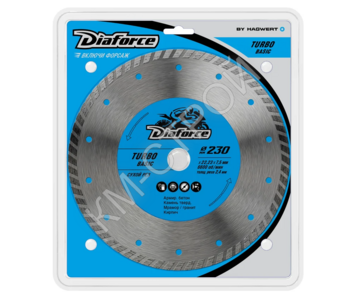 Диск алмазный DIAFORCE TURBO BASIC 230х22,23х7,5x2,4 мм сухой рез - Крепеж и строительное оборудование